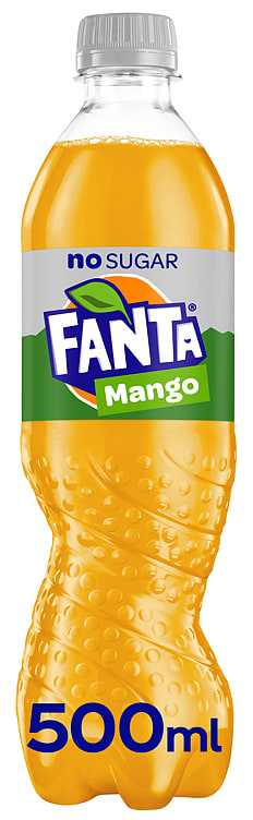 Fanta Mango u/Sukker 0,5l flaske