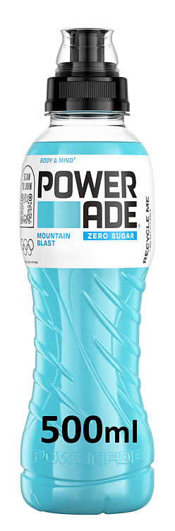 Powerade Zero Mountain Blast 0,5l flaske