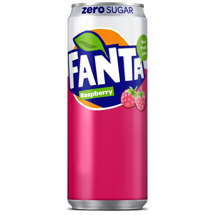 Fanta Raspberry No Sugar 0,33l boks Sleek