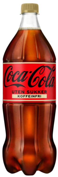 Coca-Cola u/Sukker Koffeinfri 1,5l flaske