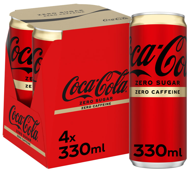 Product Image for Coca-Cola Zero Koffeinfri 0,33lx4 boks