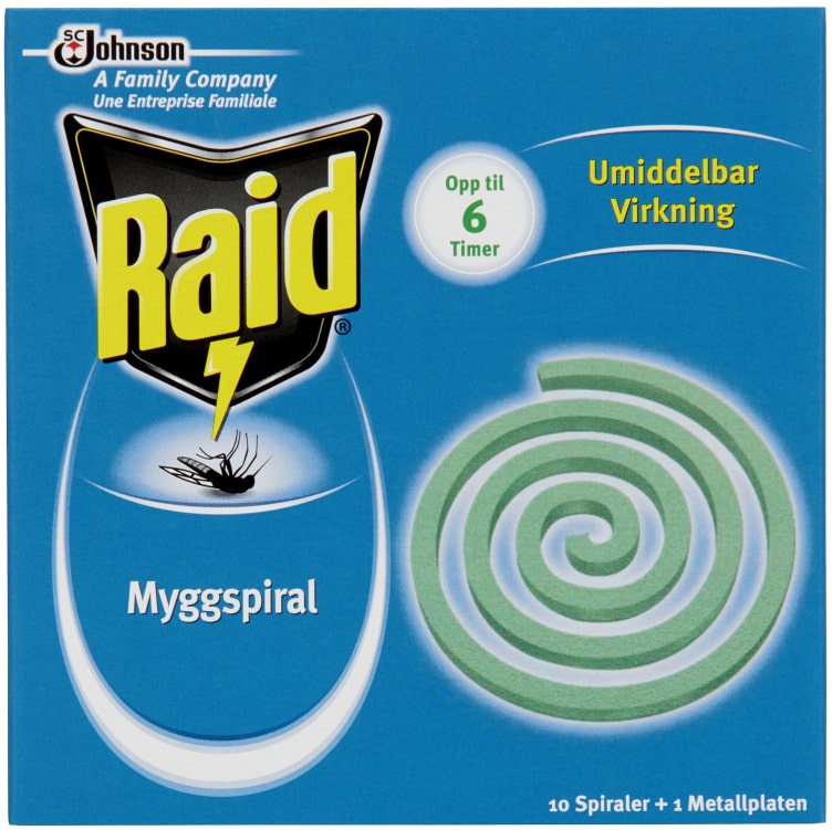 Myggspiral 10stk Raid