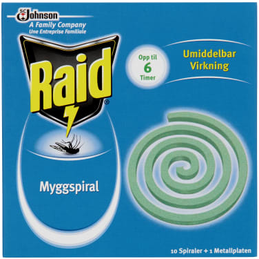 Myggspiral 10stk Raid