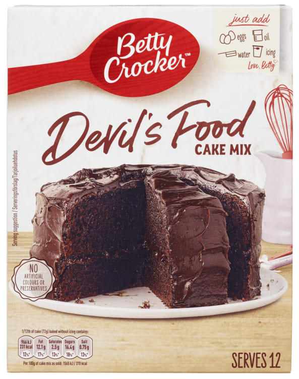 Cake Mix Devils Food 425g Betty Crocker