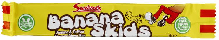 Product Image for Banana Skids 18g Swizzels