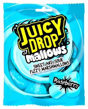 Mallows Raspberry Juicy Drop 100g Bazooka