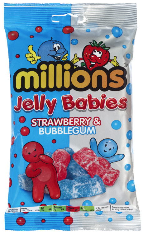 Product Image for Jellybabies Strawberry & Bubblegum 150g