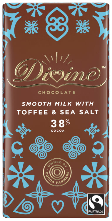 Divine Chocolate Toffee&Seasalt 90g