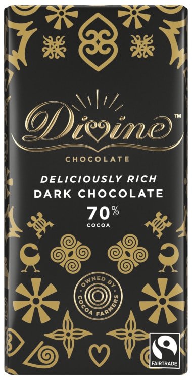 Divine Chocolate 70% Dark 90g
