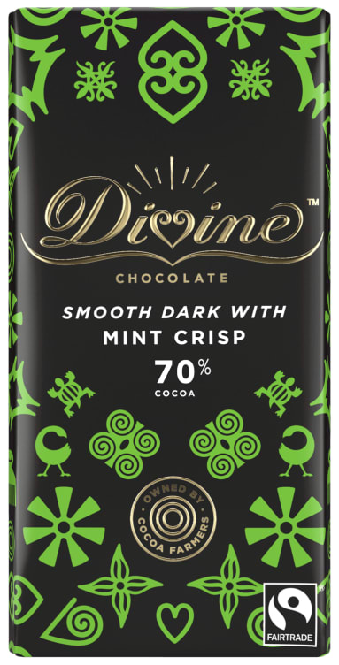 Divine Chocolate 70% Dark Mint 90g