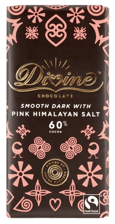 Divine Chocolate 60% Dark Pink Himalaya 90g