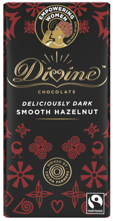 Divine Chocolate Hazelnut&Truffles Dark 90g