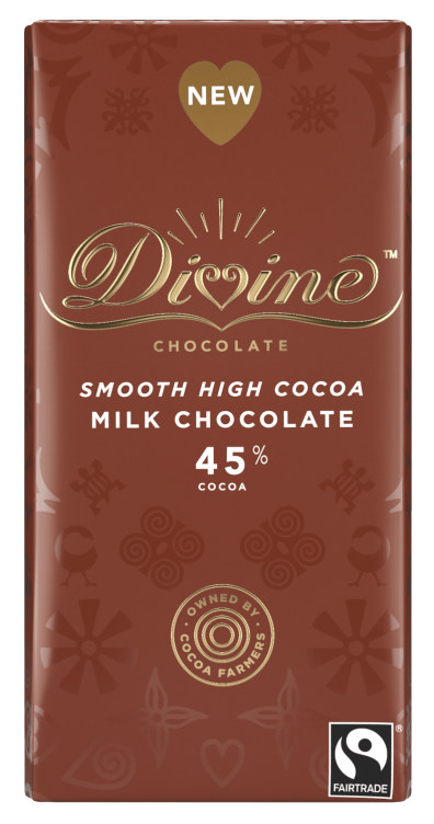 Divine Chocolate 45% Milk 90g