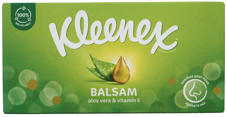 Kleenex Ansiktserviett Balsam Boks 72stk