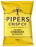 Pipers Crisp Cheddar&onion 40g