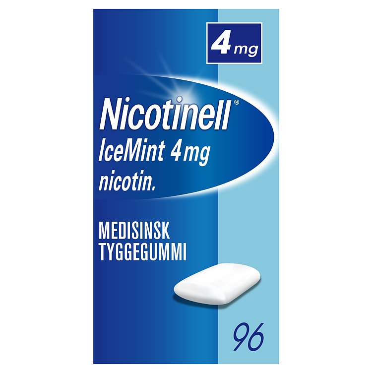 Bilde av Nicotinell Icemint Tyggegummi 4mg 96stk