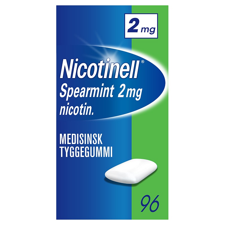 Nicotinell Spearmint Tyggegummi 2mg 96stk