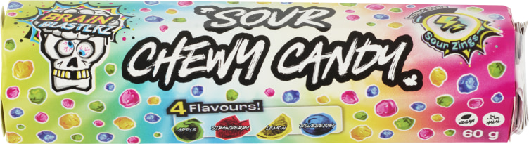 Sour Chewy Candy 60g Brain Blasterz