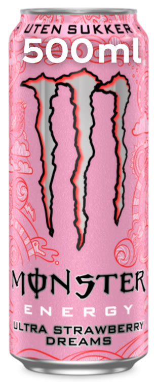 Monster Ultra Strawberry 0,5l boks