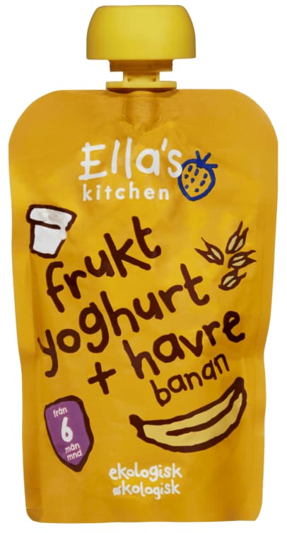 Fruktyogurt Banan&Havre 6mnd 100g Ellas