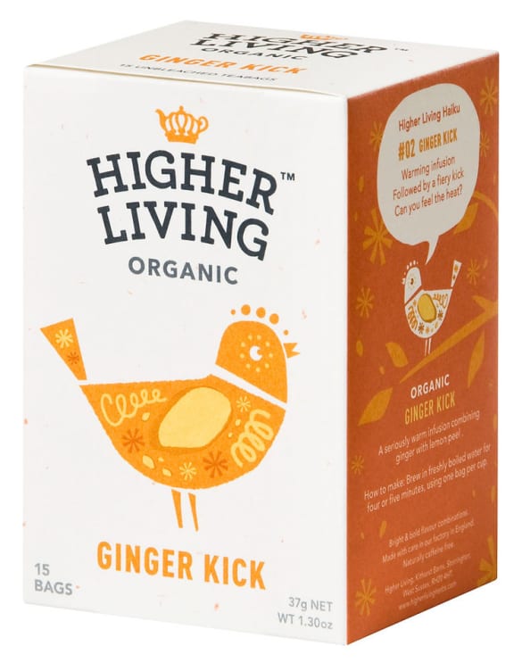 Ginger Kick Te Økologisk 15pos Higher Living