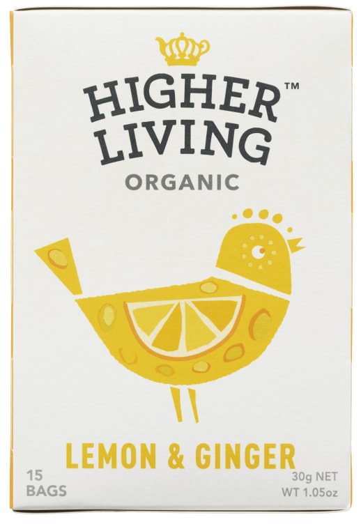 Lemon Ginger Te Økologisk 15pos Higher Living