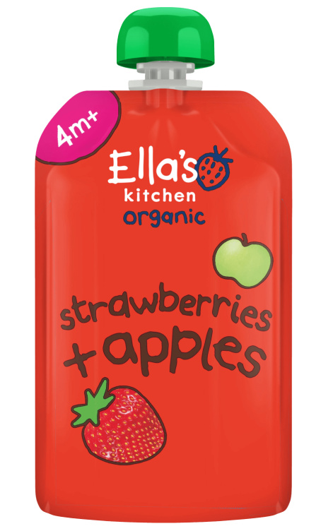 Product Image for Jordbær + Eple Øko 4mnd 120g Ellas