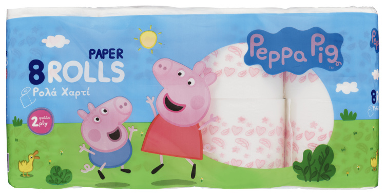 Toalettpapir Mønstret 8rl Peppa Pig