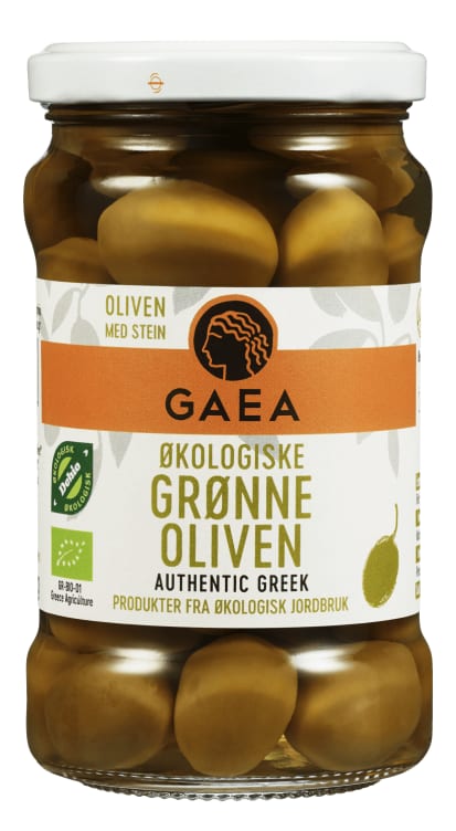 Oliven Grønne Økologisk 300g Gaea
