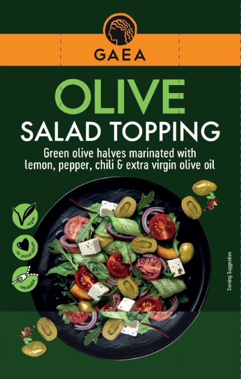 Oliven Grønne Salad Topping 50g Gaea