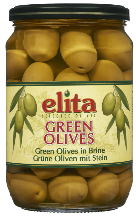 Oliven Grønne m/Sten 700g Elita