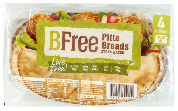 Pitabrød glutenfri 4pk 220g Bfree