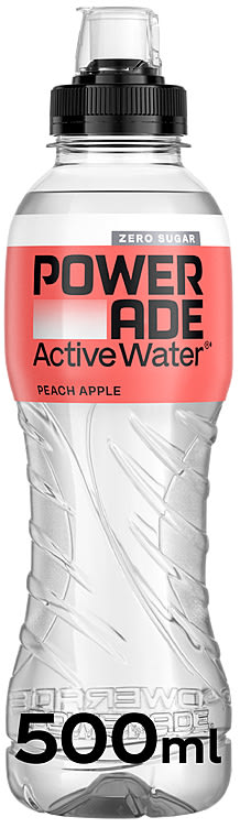 Powerade Zero Sugar Apple Peach 0,5l flaske