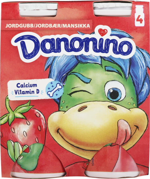 Danonino Drikke Jordbær 4x100g