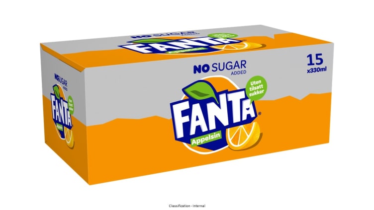 Fanta Appelsin u/Sukker 0,33lx15bx