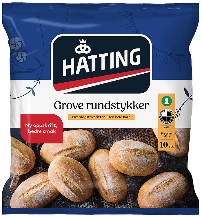 Grove Rundstykker 600g Hatting