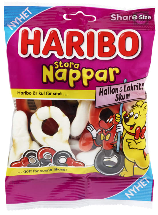 Bilde av Nappar Stora Hallon/Lakris&Skum 170g Haribo