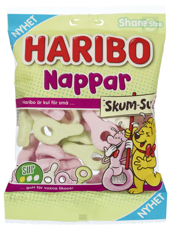 Nappar Skum Sur 120g Haribo