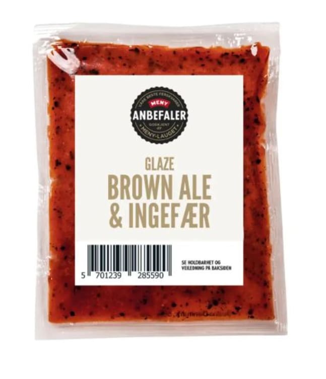 Glaze Brown Ale&Ingefær 50g Meny