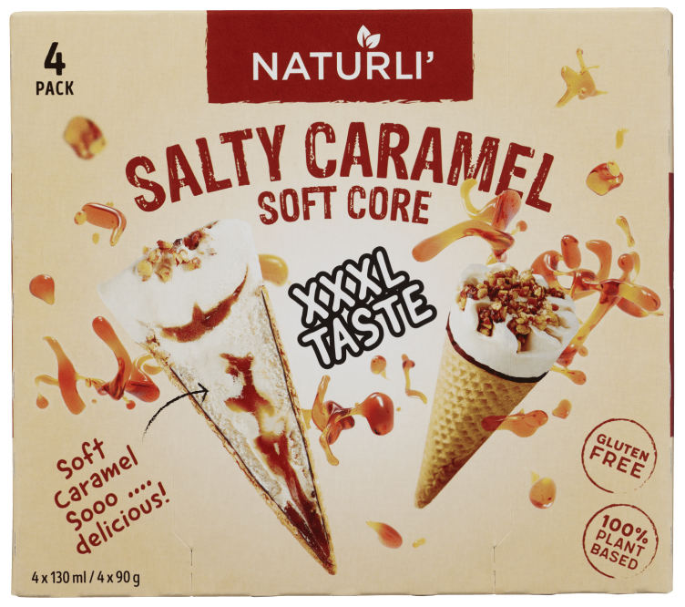 Product Image for Krone-Is Salt Karamell 4-Pk Naturli'
