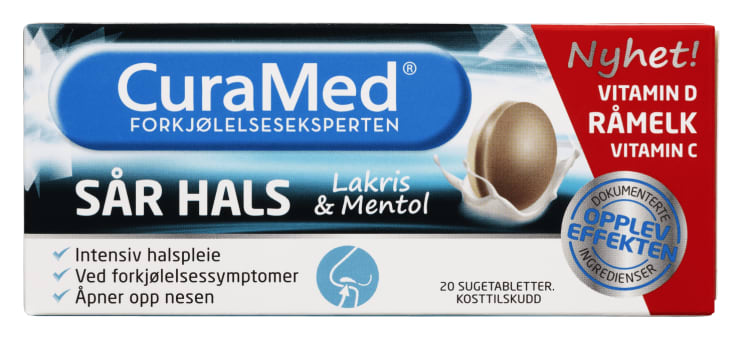 Curamed Sår Hals Lakris&Mentol 20stk