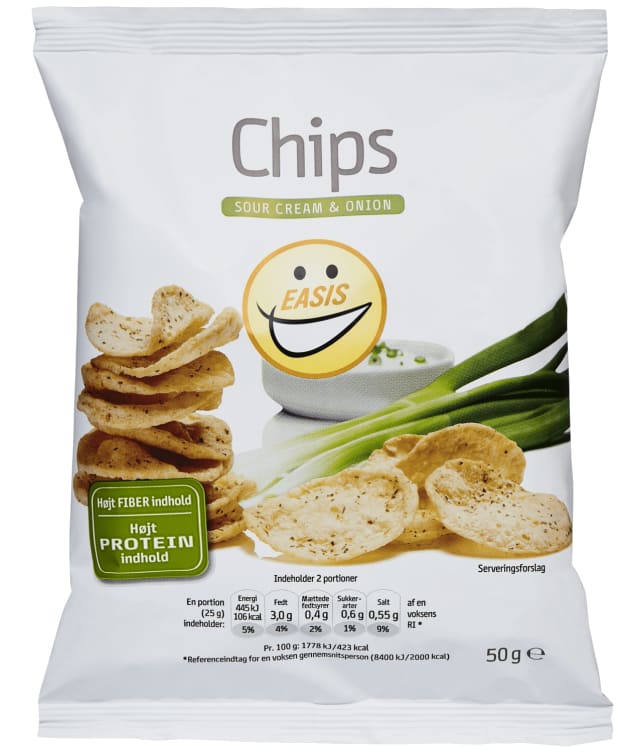 Chips Sour Cream & Onion 50g Easis