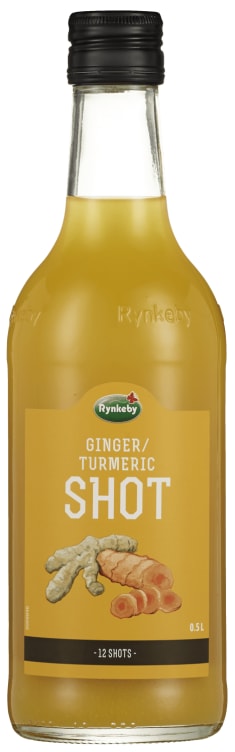 Ingefær Shot m/Gurkemeie 0,5l flaske Rynkeby