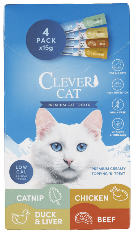 Product Image for Clever Cat Flytende Godbit 4x15g