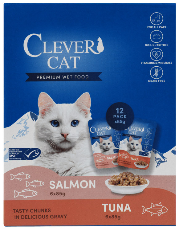 Våtfor til Katt Mix 12x85g Clever Cat