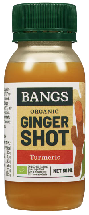 Ingefærshot Appelsin/Gurkemeie 60ml Bangs