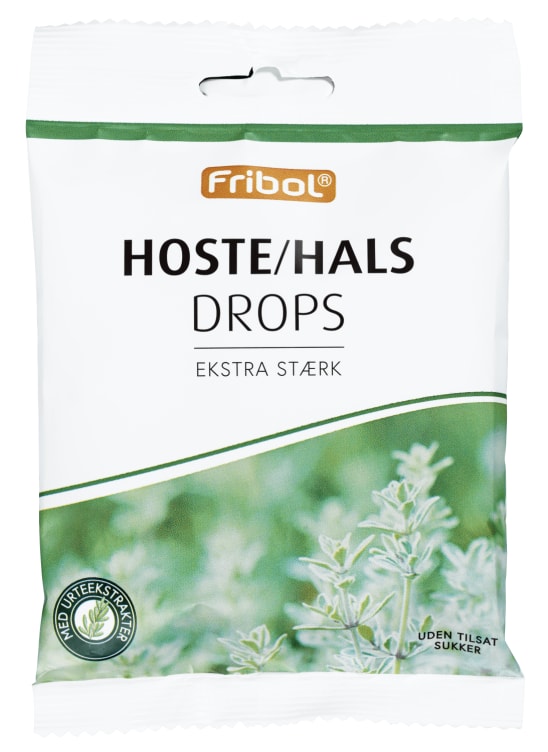 Product Image for Fribol Hoste/Hals Drops Sterke Sukkerfri 40g