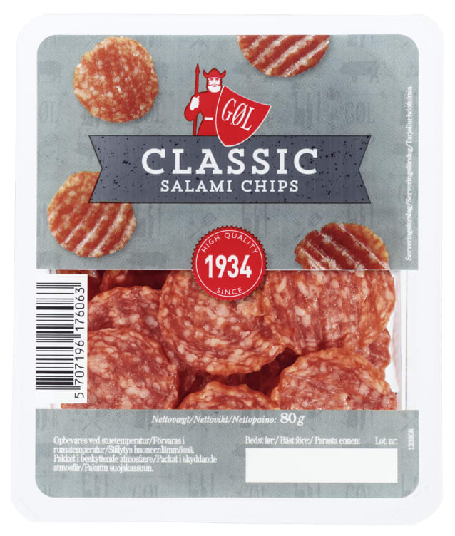 Salami Chips Classic 80g Gøl