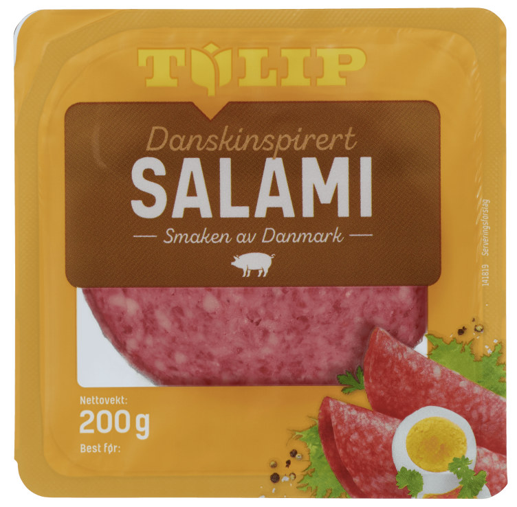 Salami Dansk skivet 200g Tulip