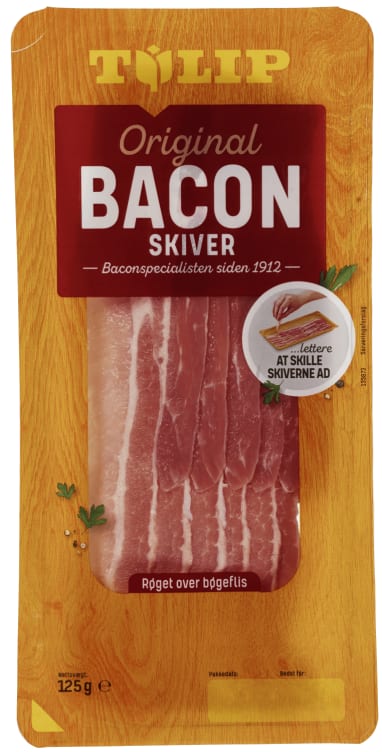 Bacon Røkt skivet 125g Tulip